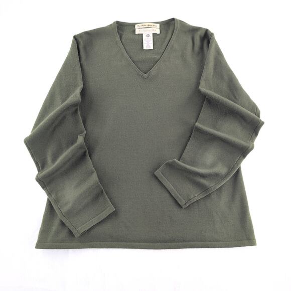 Vintage Pursuits ltd Italian Merino Wool Sweater Women's M Olive Green - Picture 1 of 6
